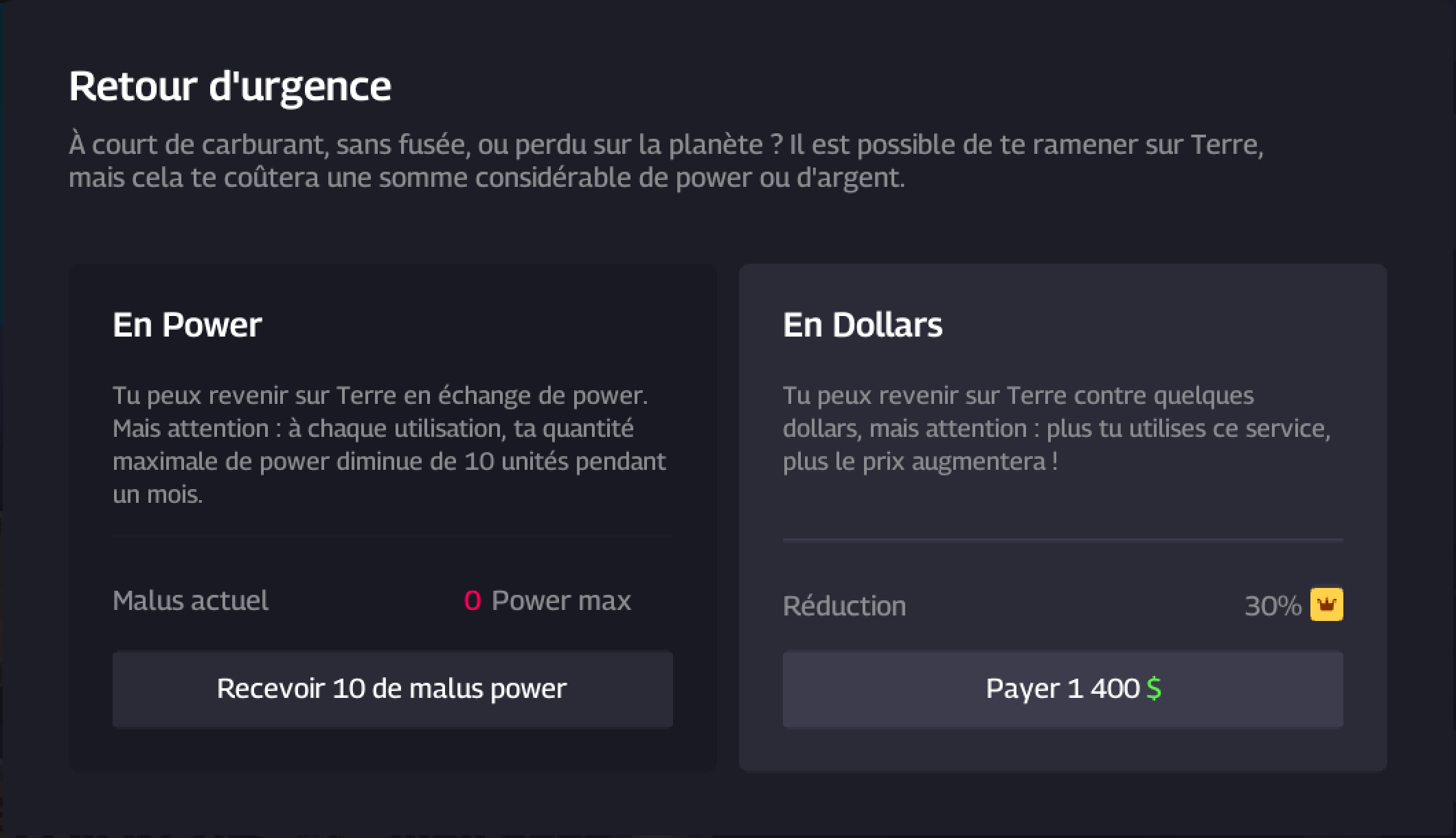 Retour sur Terre